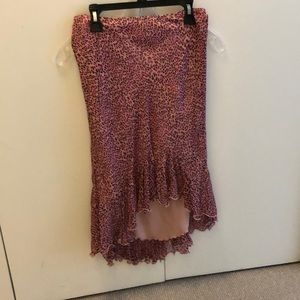 Betsy Johnson Pink leopard print skirt